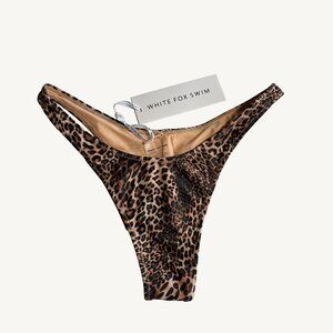 NWT White Fox Boutique Cheetah Belmont Bikini Bottoms Size Medium